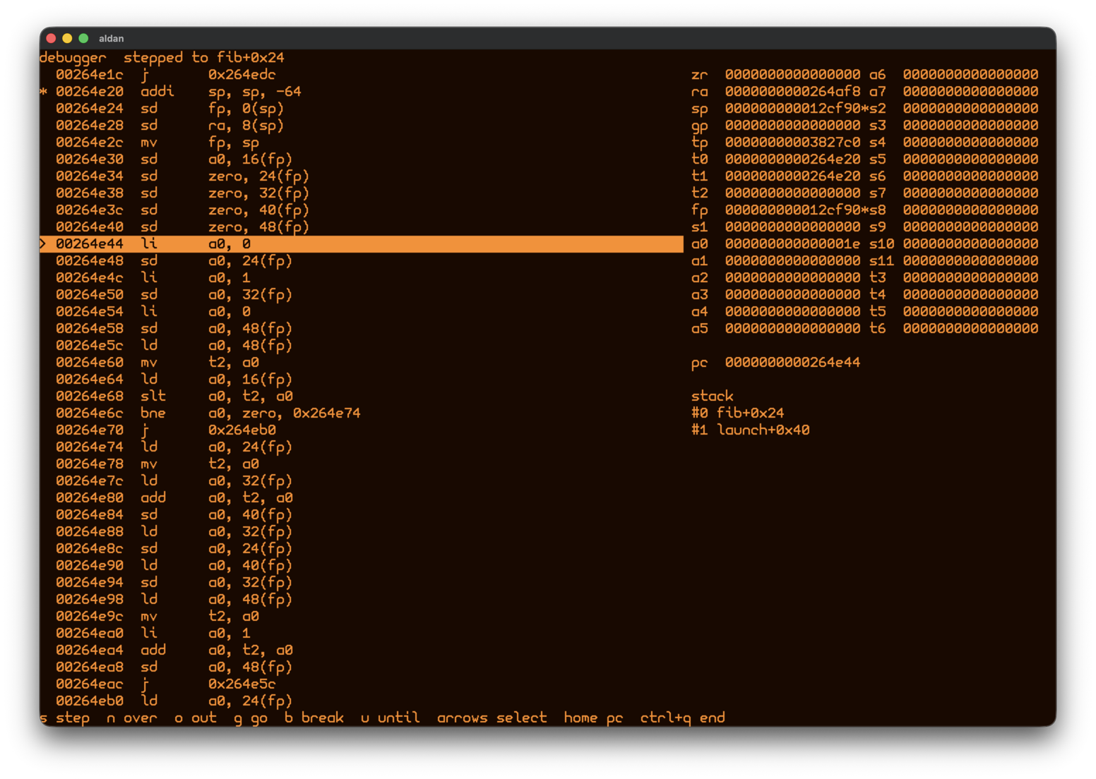 aldos debugger